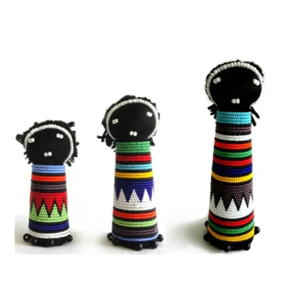 African Smiles Beaded Zulu Doll - Large