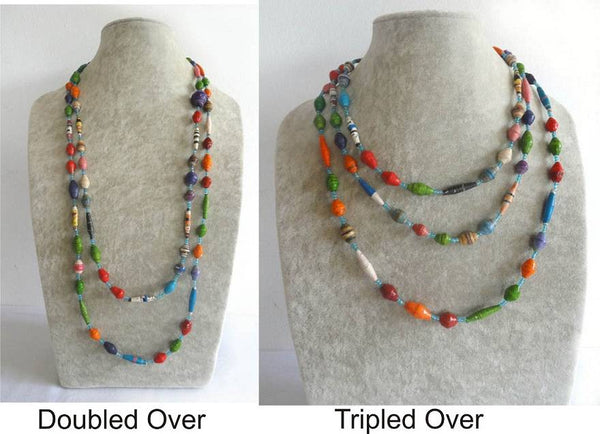 African Smiles Paper Beaded Necklaces