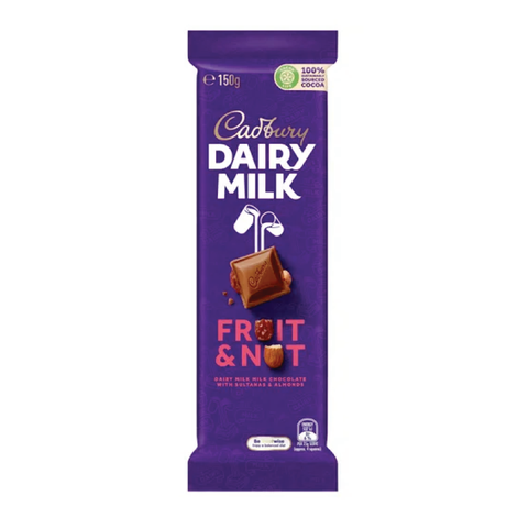 Cadbury Dairy Milk Fruit and Nut Chocolate - 150g Bar