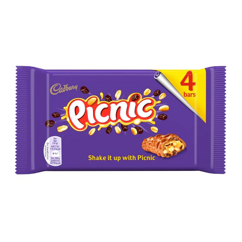 Cadbury Picnic Chocolate Bar - 4 pack