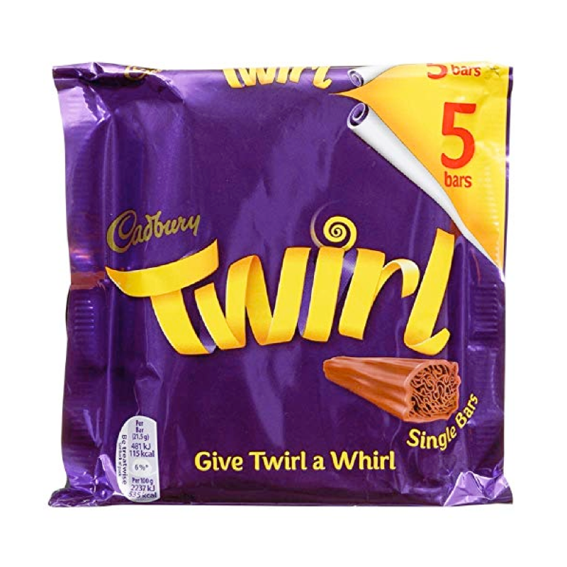 Cadbury Twirl Chocolate Bar 5 pack African Breese