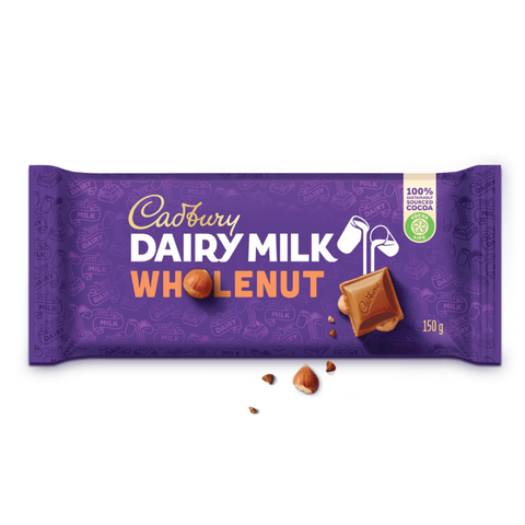 Cadbury Dairy Milk Whole Nut - 150g Slab
