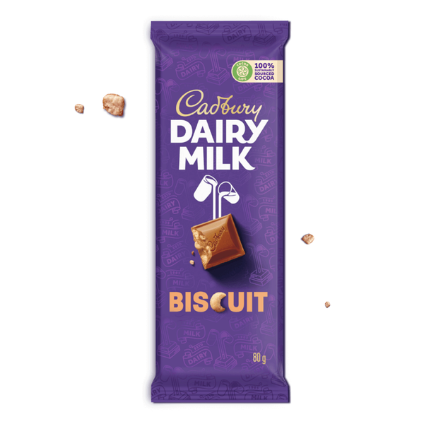 Cadbury Dairy Milk Biscuit - 80g Bar
