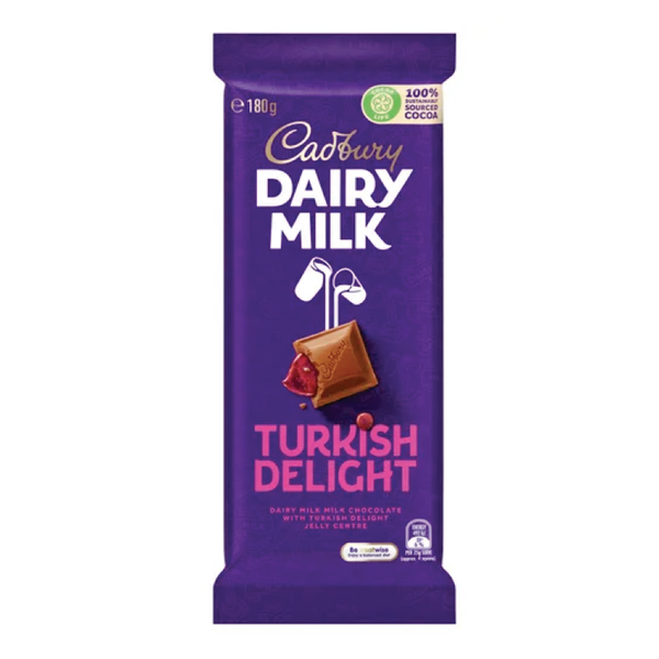 Cadbury Dairy Milk Turkish Delight - 180g block