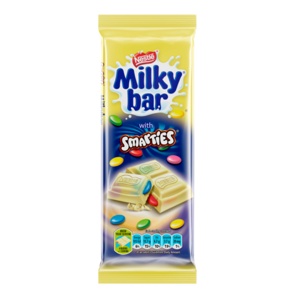 Nestlé Milky Bar Smarties Chocolate - 80g Bar