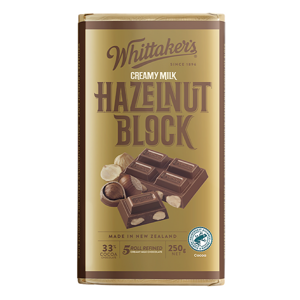 Whittaker's Hazelnut - 250g Block
